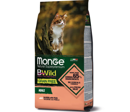Monge Сухой корм для котов Bwild Grain Free Лосось 1,5 кг