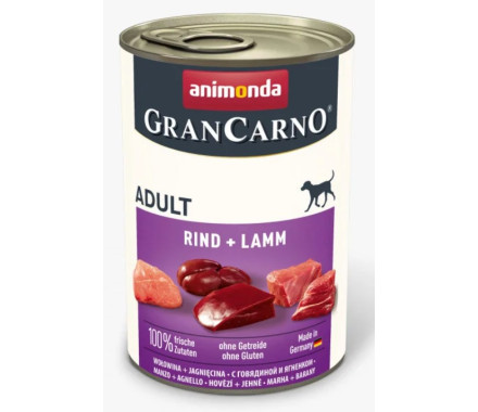 Animonda GranCarno Adult Консерва для собак с говядиной и ягнёнком 400 г