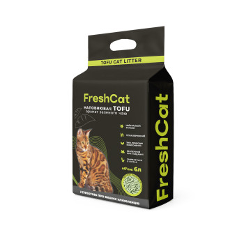 Fresh Cat Наполнитель Tofu Зелёный чай 2,5 кг 6 л