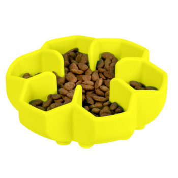 Waudog Silicone Миска для медленного кормления 450 мл желтая