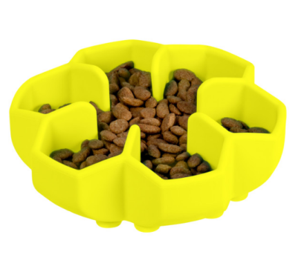 Waudog Silicone Миска для медленного кормления 450 мл желтая