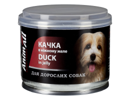 AnimAll Dog Консерва для собак Утка в нежном желе 195 г
