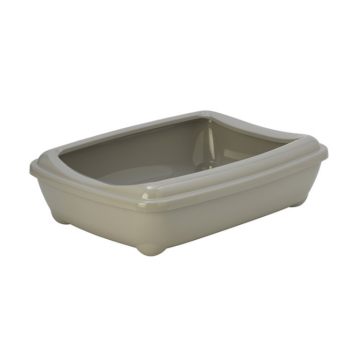Moderna Туалет для котов с бортиком Jumbo Arist-O-Tray 57х43х16,3 см тёплый-серый