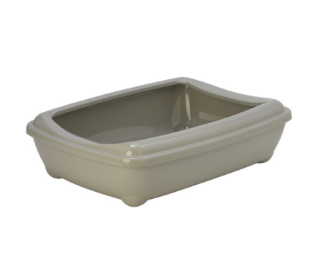 Moderna Туалет для котов с бортиком Jumbo Arist-O-Tray 57х43х16,3 см тёплый-серый