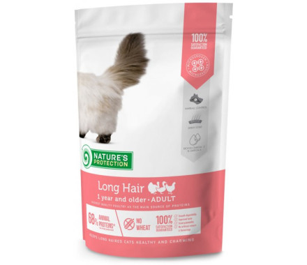 Nature's Protection Сухий корм для котів Long Hair Птиця 400 г