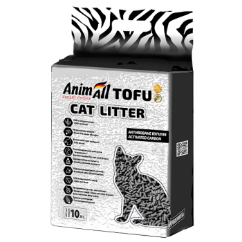 AnimAll Наполнитель Tofu с активированным углем 4,6 кг 10 л