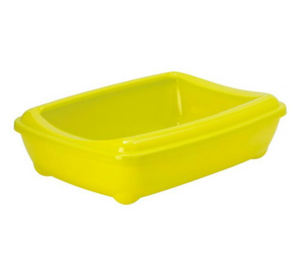 Moderna Туалет для котов с бортиком Jumbo Arist-O-Tray 57х43х16,3 см лимонный