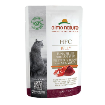 Almo Nature HFC Jelly Вологий корм для котів Філе тунця та лобстер в желе 55 г