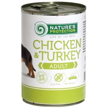 Nature\'s Protection Консерва для собак Курица и Индейка 400 г