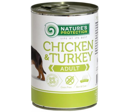 Nature\'s Protection Консерва для собак Курица и Индейка 400 г
