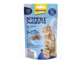 GimCat Витаминизированные лакомства для котов Nutri Pockets Тунец 60 г