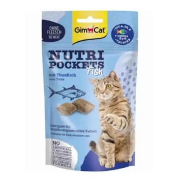 GimCat Вітамінізовані ласощі для котів Nutri Pockets Тунець 60 г