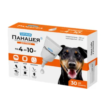 Superium Панацея Краплі на холку протипаразитарні для собак 4-10 кг 1 піпетка