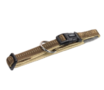 Nobby Ошейник для собак Soft Grip M-L 2,5×40‑55 см коричневый