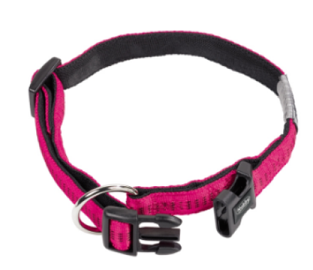 Nobby Ошейник для собак Soft Grip M-L 2,5×40‑55 см фуксия