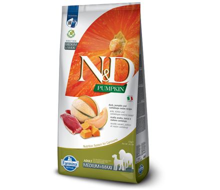 Farmina N&D Grain Free Adult Medium&Maxi Сухой корм для собак Утка и дыня 12 кг