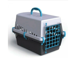 Georplast Black Edition Переноска для домашніх тварин сіро-чорна 50х33х32 см