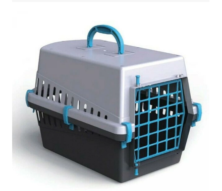 Georplast Black Edition Переноска для домашніх тварин сіро-чорна 50х33х32 см