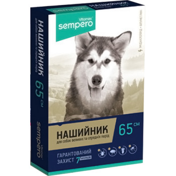 Vitomax Sempero Ошейник инсектоакарицидный для собак 65 см синий