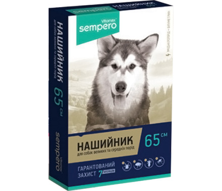 Vitomax Sempero Ошейник инсектоакарицидный для собак 65 см синий