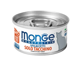 Monge Консерва для котов Monoprotein мясные хлопья Индейка 80 г