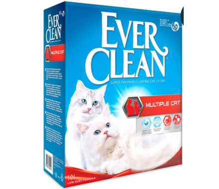 Ever Clean Наполнитель бентонитовый Multiple Cat максимальный контроль над запахом 10 л