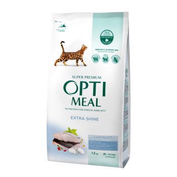 Optimeal Сухой корм для котов Треска 1,5 кг