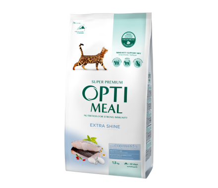 Optimeal Сухой корм для котов Треска 1,5 кг