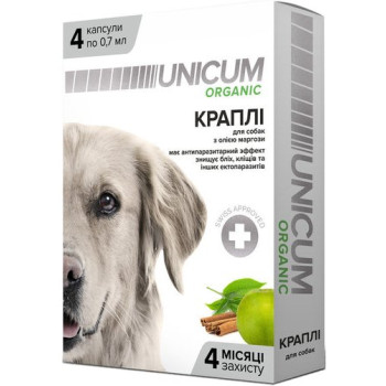 Unicum Organic Ошейник для собак от блох и клещей 70 см