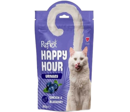 Reflex Happy Hour Лакомства для котов Urinari Курица и черника 60 г