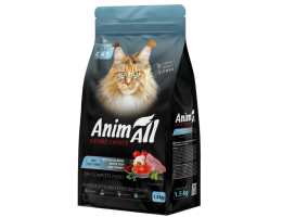 AnimAll Cat Сухий корм для котів Лосось з білою рибою та індичкою 1,5 кг
