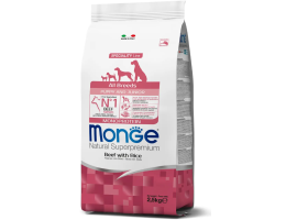 Monge Сухий корм для цуценят All breeds Puppy&Junior Яловичина та рис 2,5 кг