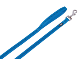 Nobby Поводок для собак Soft Grip M-L 2х120 см голубой