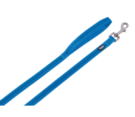 Nobby Поводок для собак Soft Grip M-L 2х120 см голубой