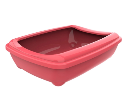 Moderna Туалет для котов с бортиком Arist-o-Tray Large 50х38х14 см коралловый