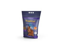 Fresh Cat Наполнитель древесный с ароматом лаванды 3 кг