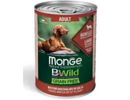 Monge Консерва для собак Bwild Adult Ягненок с тыквой и цукини 400 г
