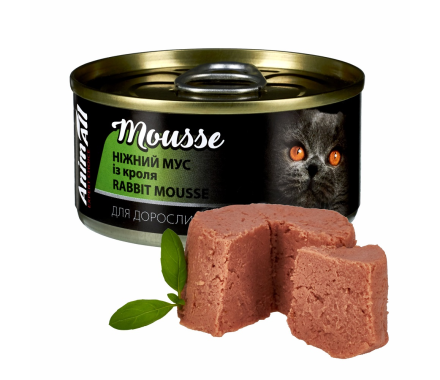 AnimAll Cat Консерва для котів Ніжний мус з кроля 80 г