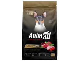 AnimAll Dog Сухий корм для собак малих порід Індичка та ягня 12 кг