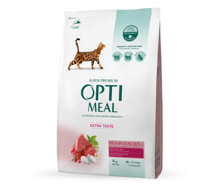 Optimeal Сухой корм для котов Телятина 4 кг