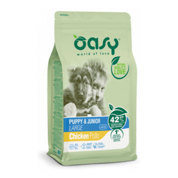 Oasy Сухий корм для цуценят Lifestage Puppy&Junior Large Курка 18 кг