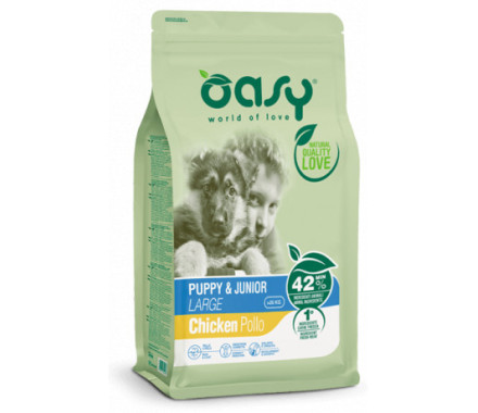 Oasy Сухий корм для цуценят Lifestage Puppy&Junior Large Курка 18 кг