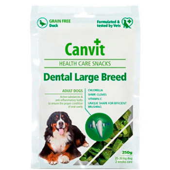 Canvit Ласощі для собак великих порід Dental 250 г