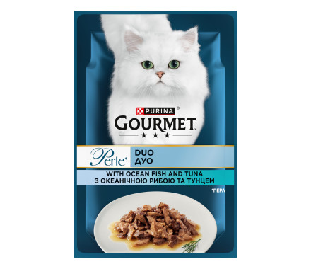 Gourmet Влажный корм для котов филе Океаническая рыба и тунец в подливке 85 г