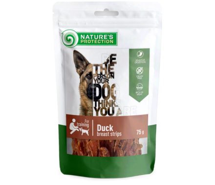 Nature\'s Protection Лакомства для собак Полоски из утиной грудки 75 г