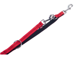 Nobby Поводок-перестежка для собак Soft Grip M-L 2х200 см красный