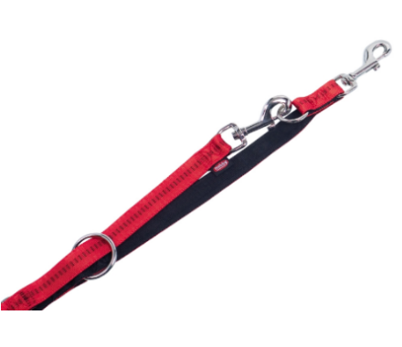 Nobby Поводок-перестежка для собак Soft Grip M-L 2х200 см красный