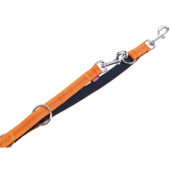 Nobby Поводок-перестежка для собак Soft Grip M-L 2х200 см оранжевый