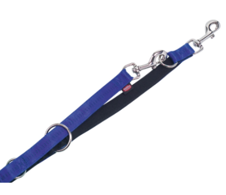 Nobby Поводок-перестежка для собак Soft Grip M-L 2х200 см синий