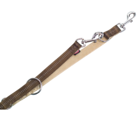 Nobby Поводок-перестежка для собак Soft Grip M-L 2х200 см коричневый